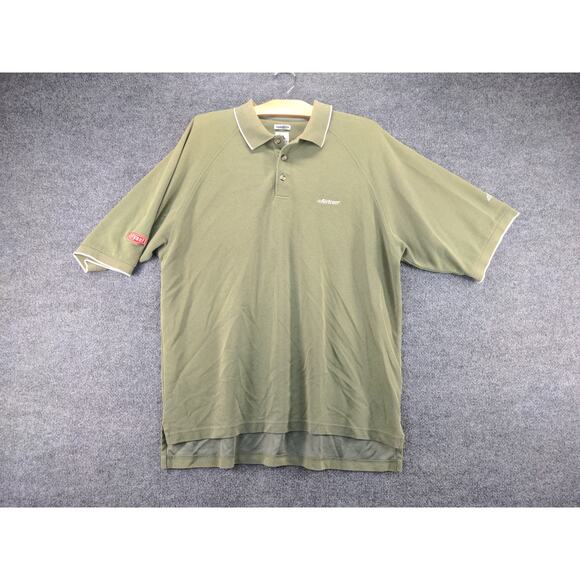 Mens Adidas Climalite Short Sleeve Polo Shirt Size XL Green Airtron Embroidered - Picture 2 of 13